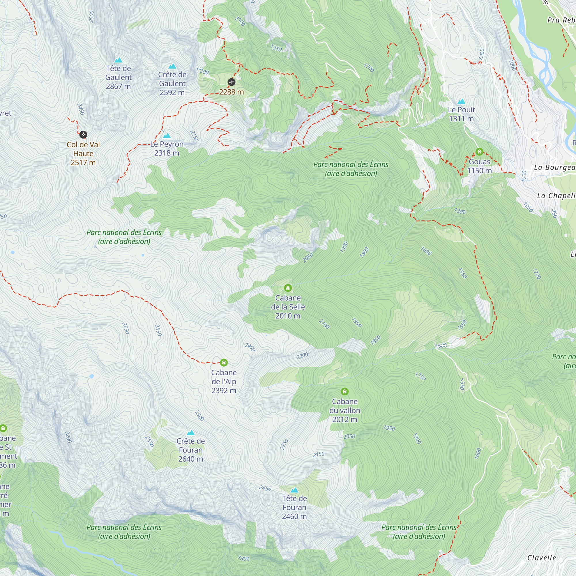Cabane de la Selle map