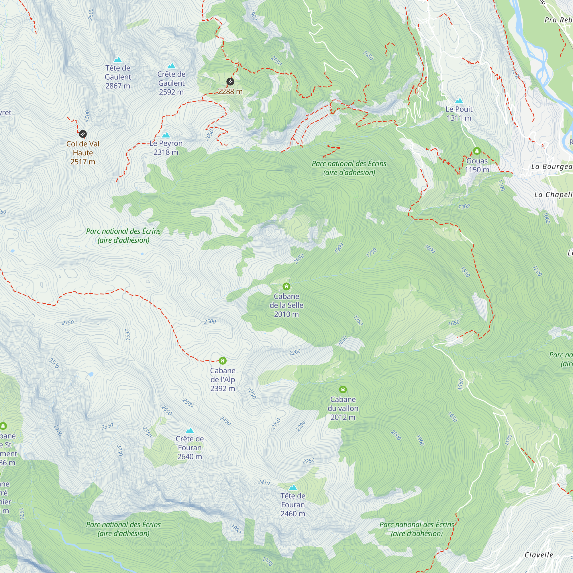 Cabane de la Selle map