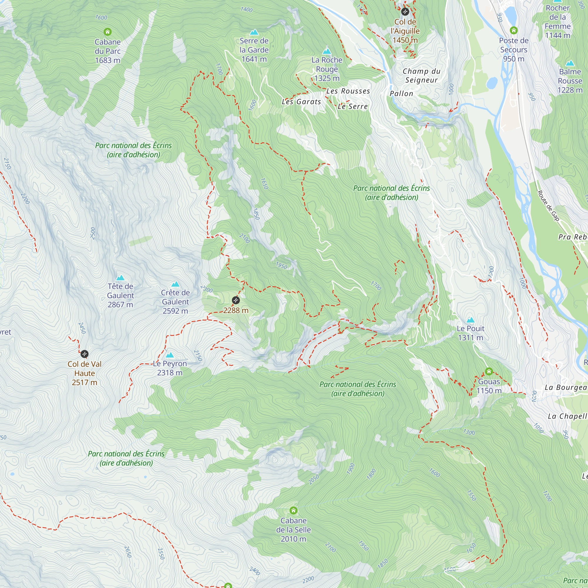 Cabane de la Selle map