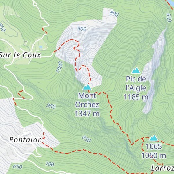 Map of Mont Orchez
