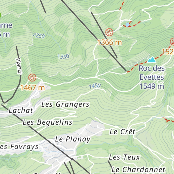 Map of Les Gaulets