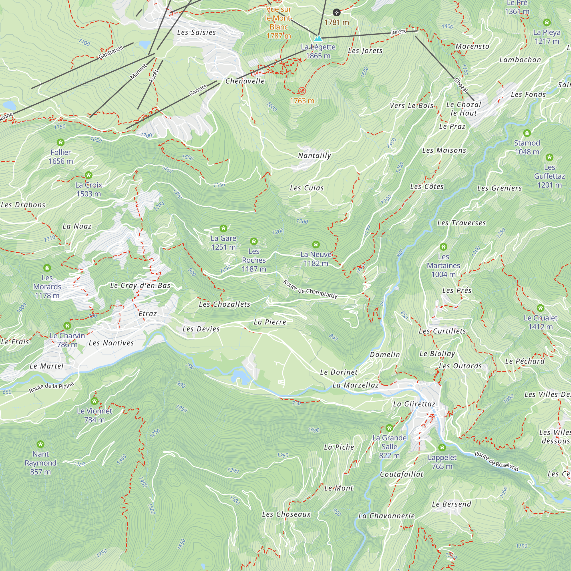 Le Bornand map