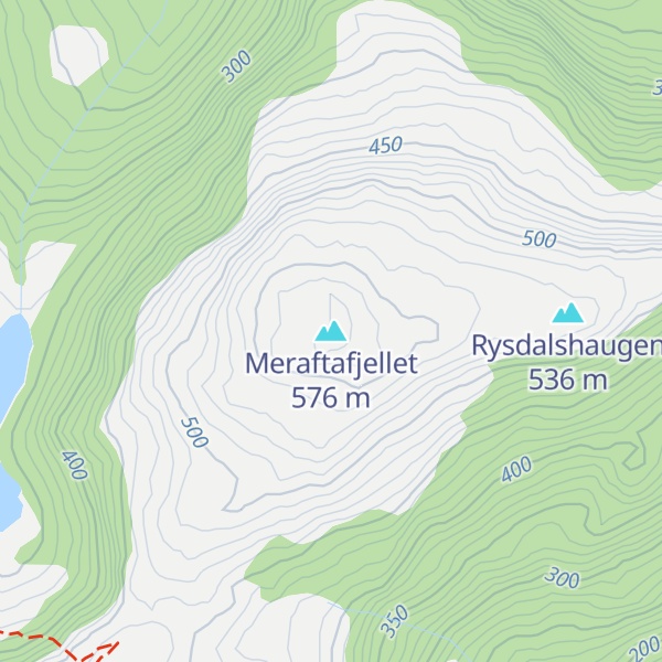 Map of Meraftafjellet