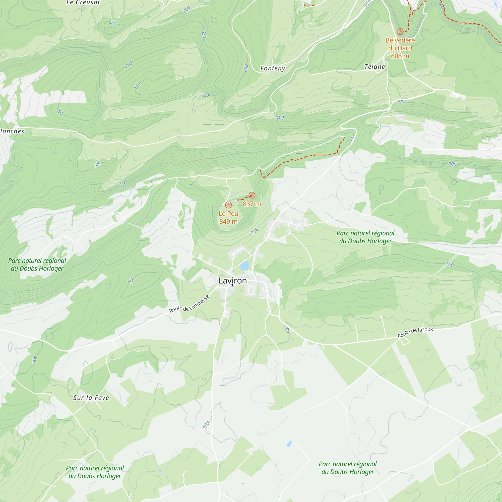 Gîte du peu map