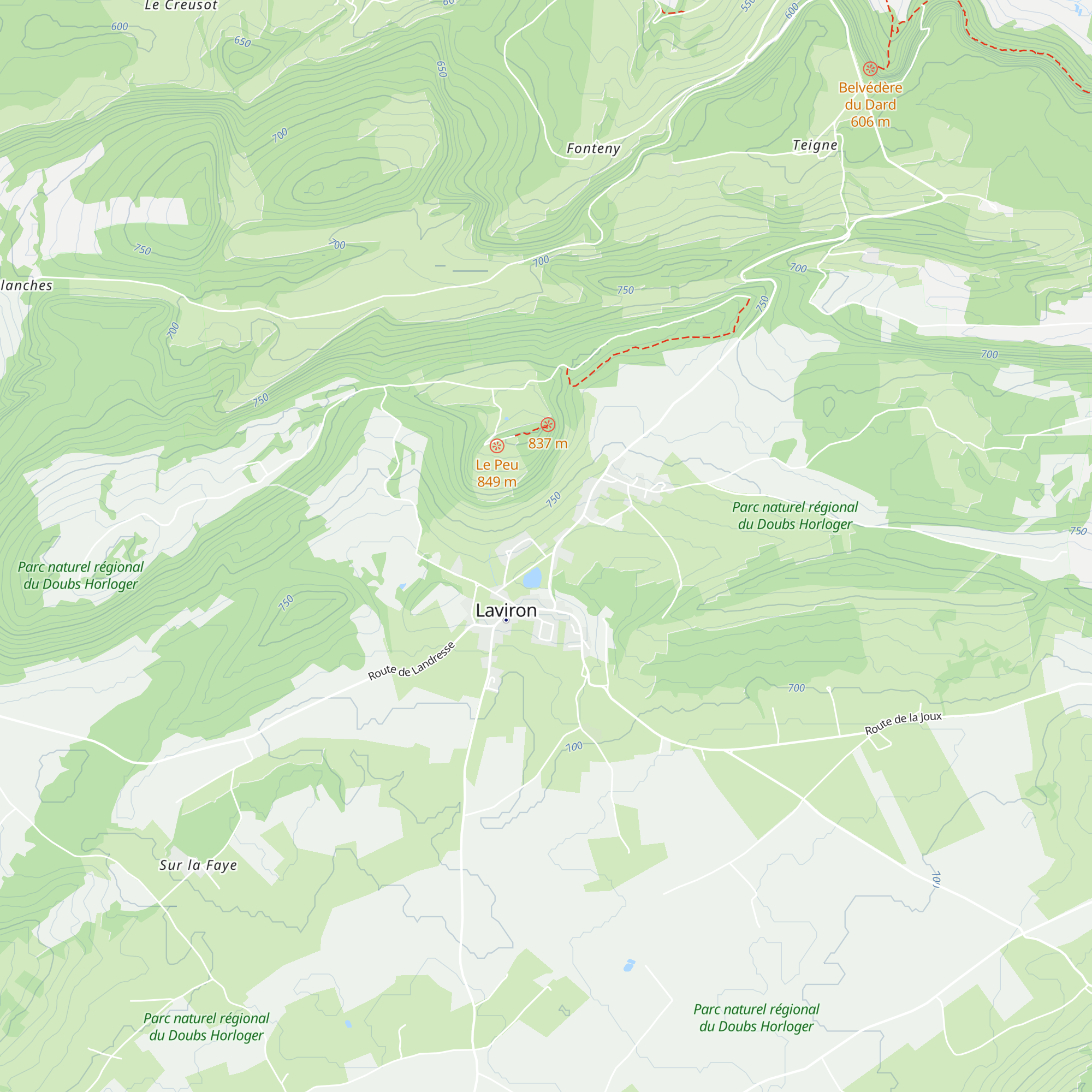 Gîte du peu map