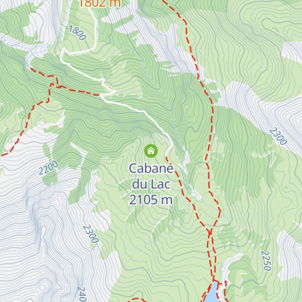 Map of Cabane du Lac