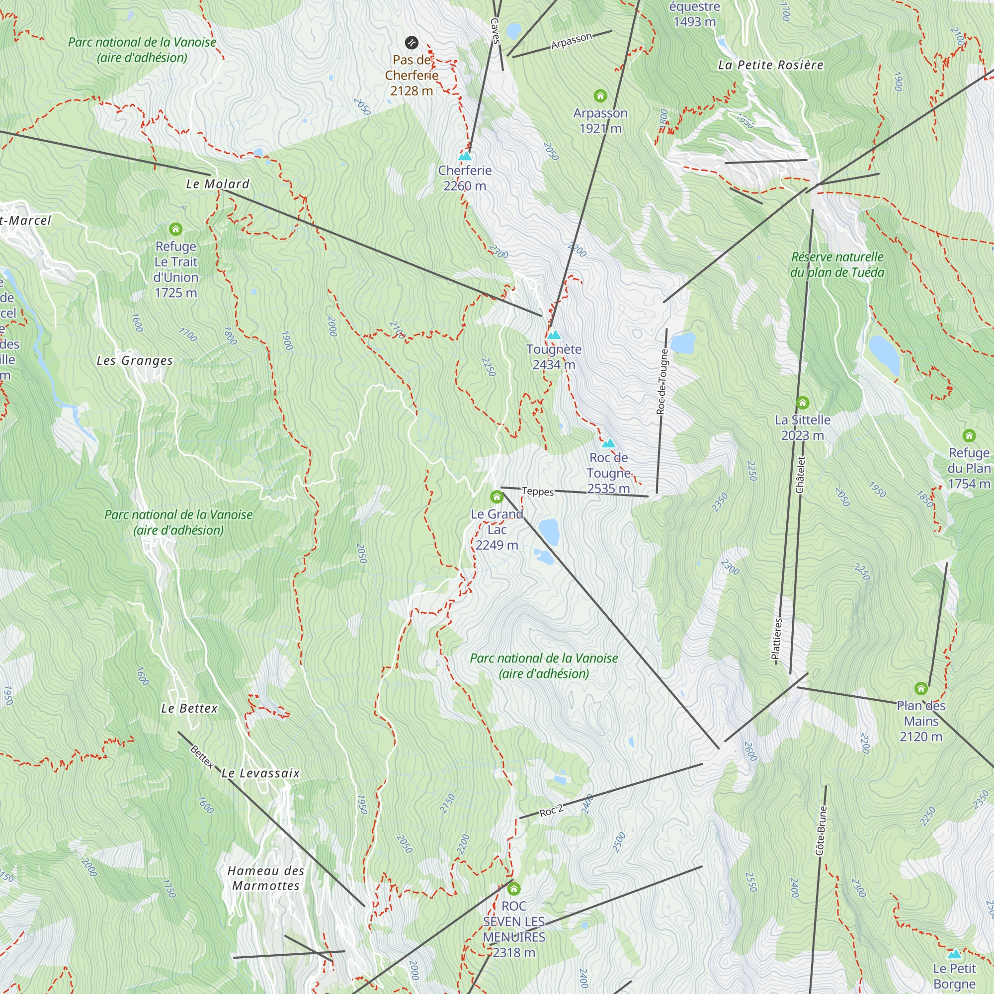 Le Grand Lac map