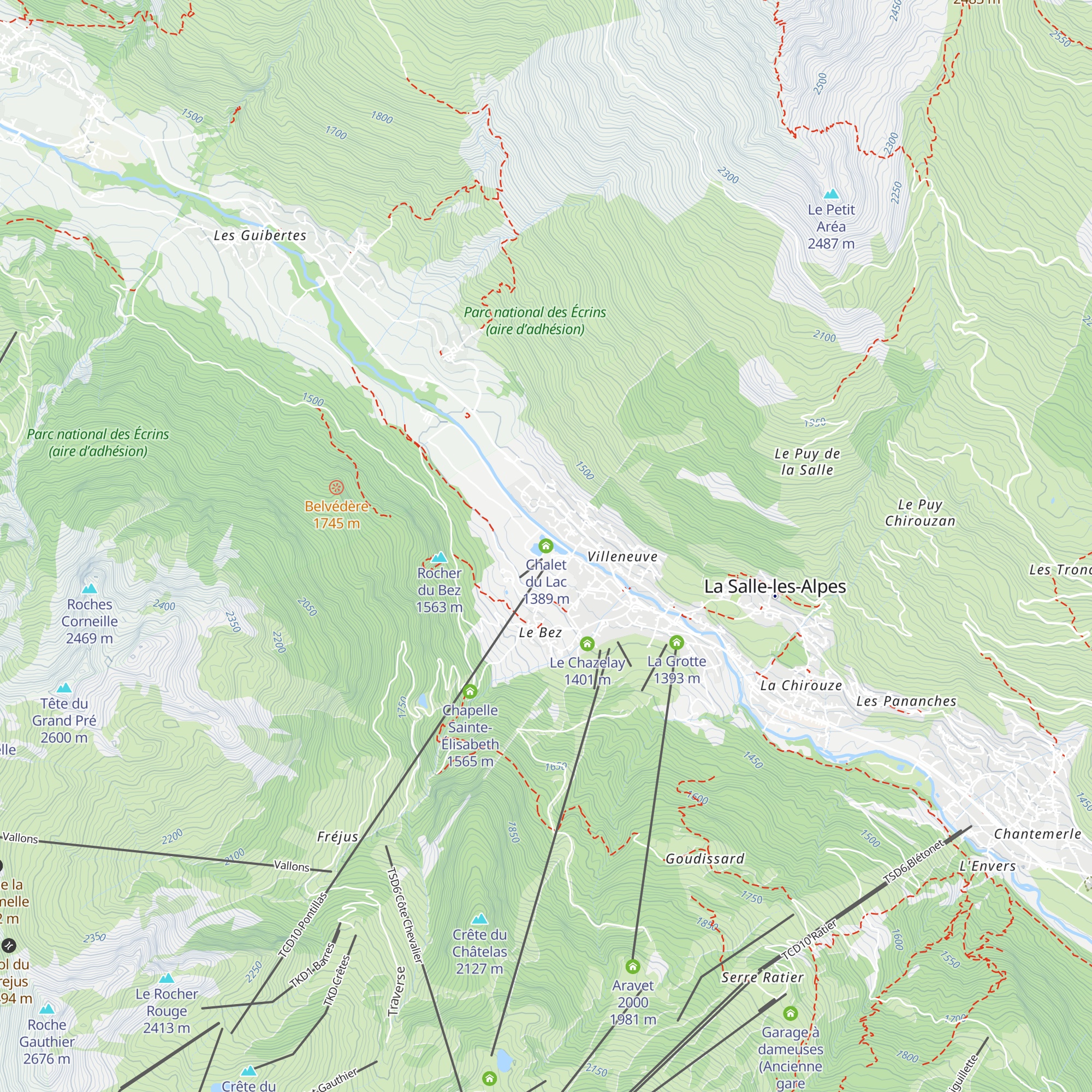 Chalet du Lac map