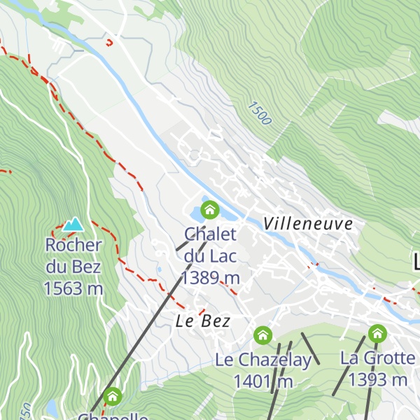 Map of Chalet du Lac