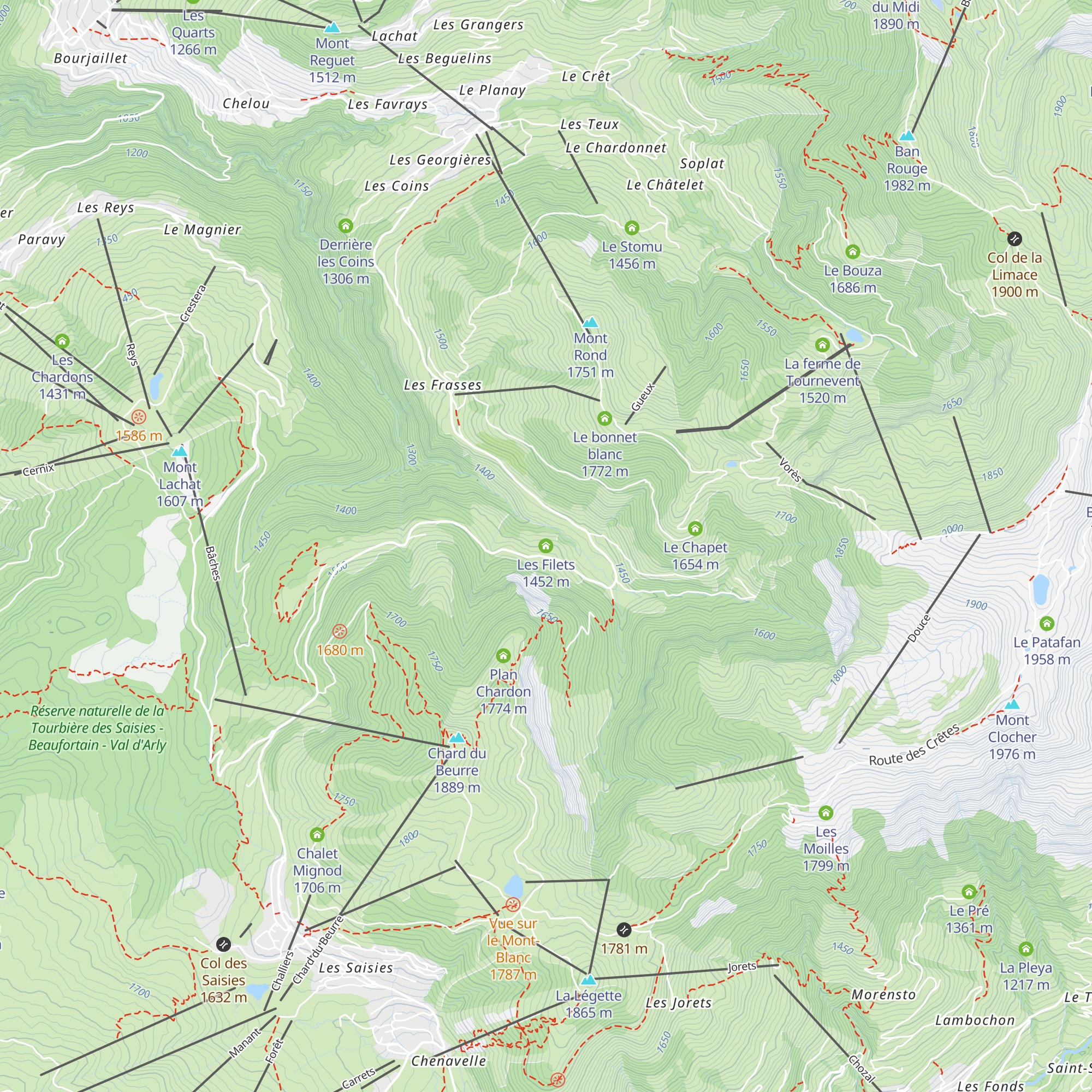 Les Filets map