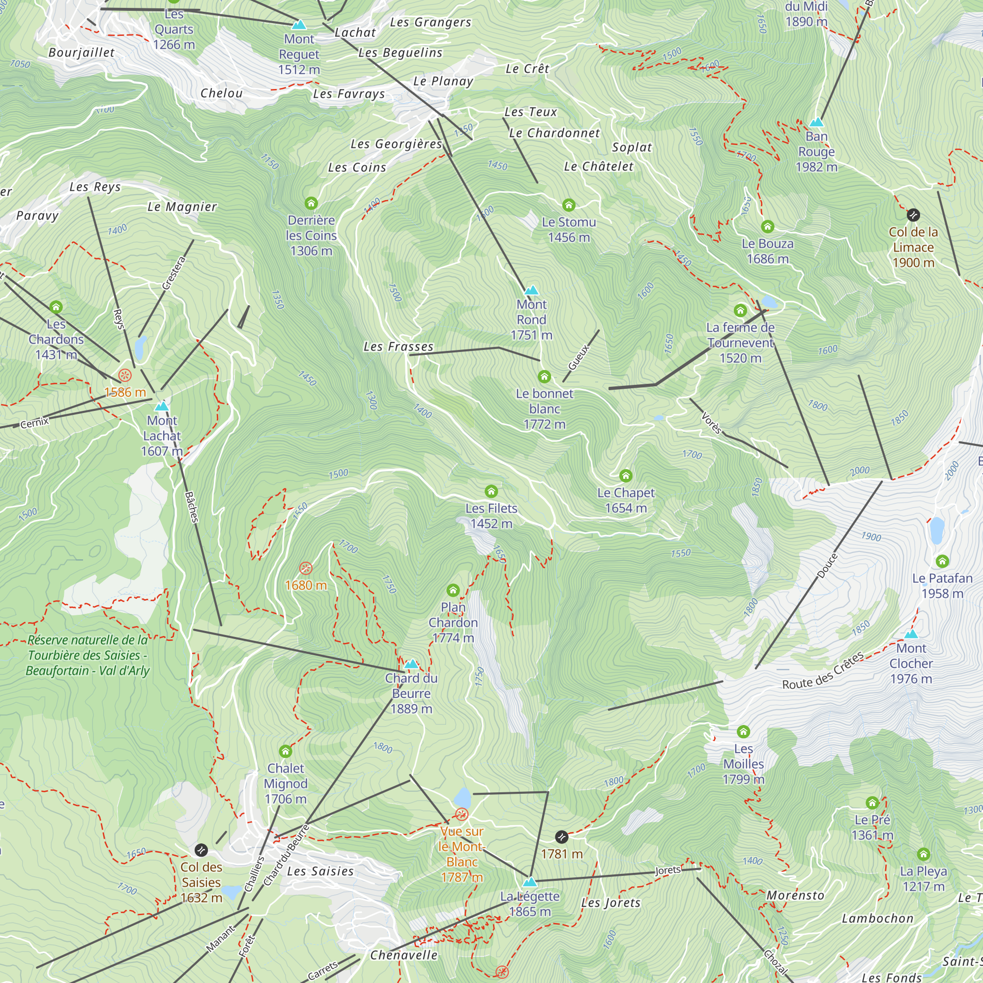 Les Filets map