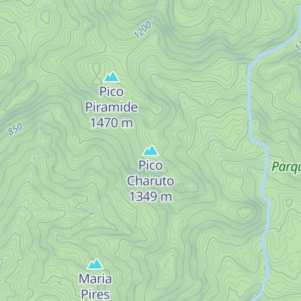 Map of Pico Charuto