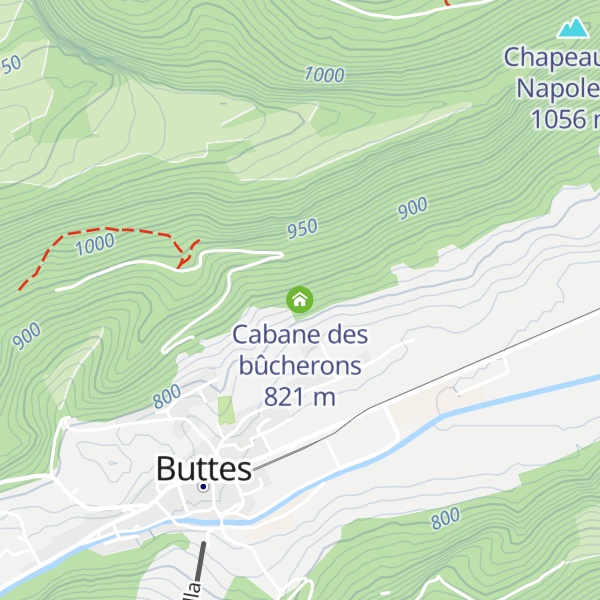 Map of Cabane des bûcherons