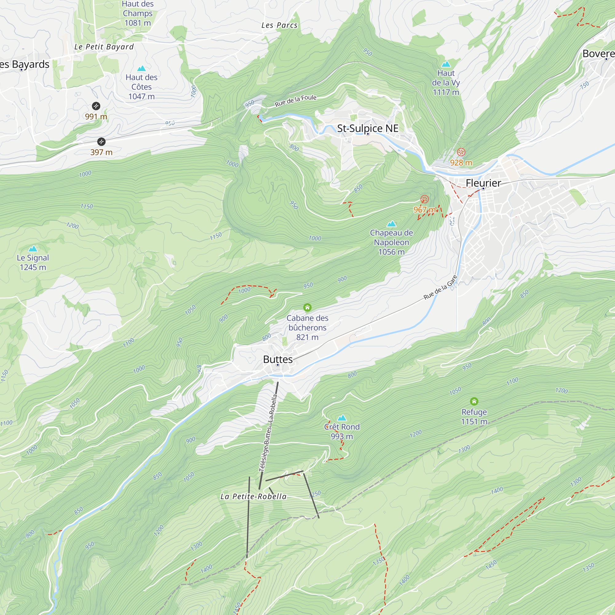 Cabane des bûcherons map