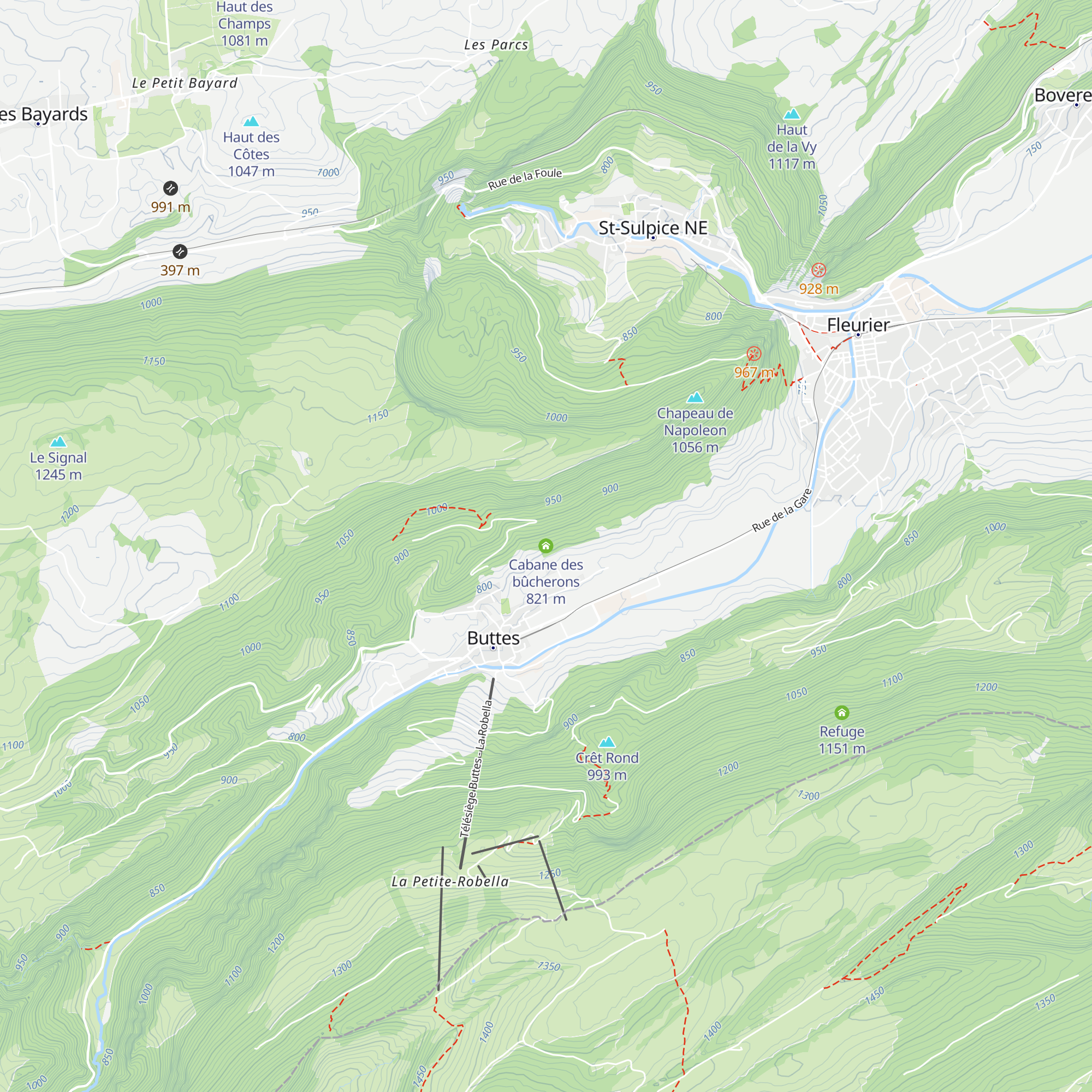 Cabane des bûcherons map