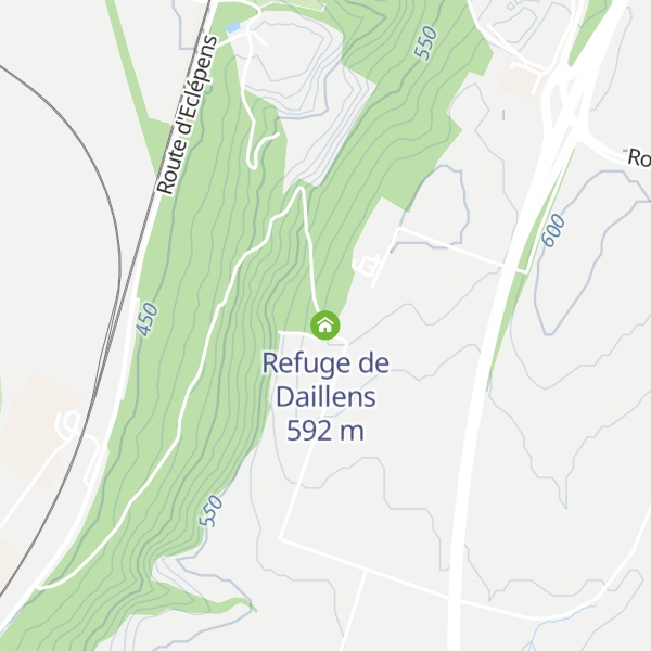 Map of Refuge de Daillens