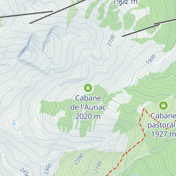 Map of Cabane de l'Auriac