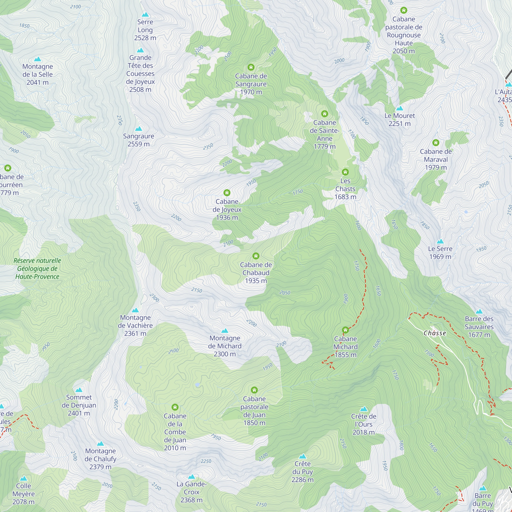 Cabane de Chabaud map