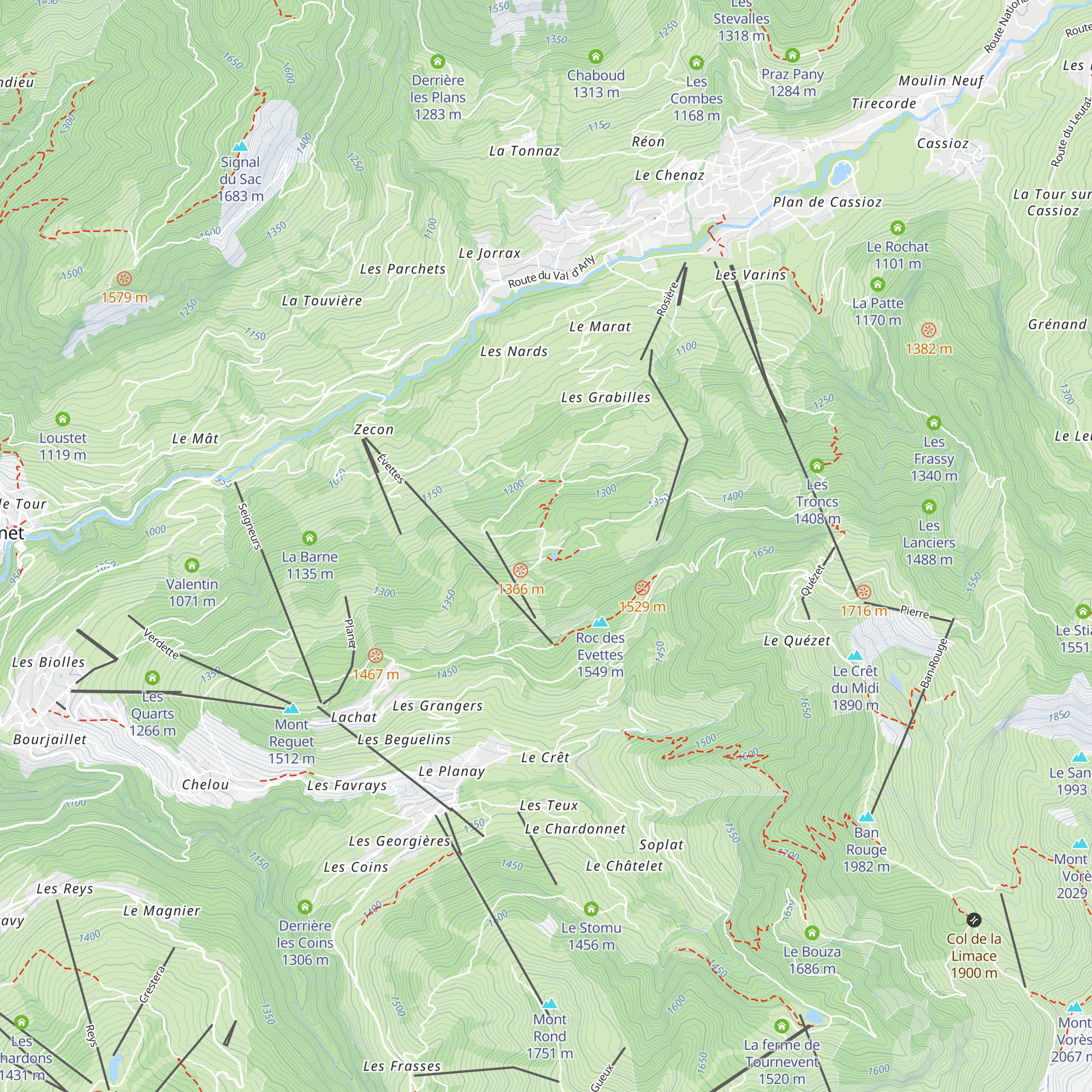La Montagnette map