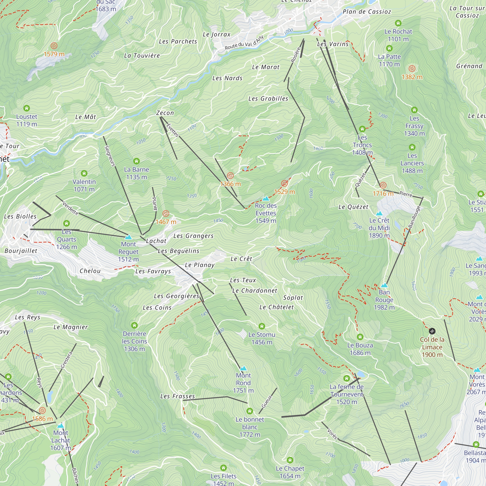 La Sauge map