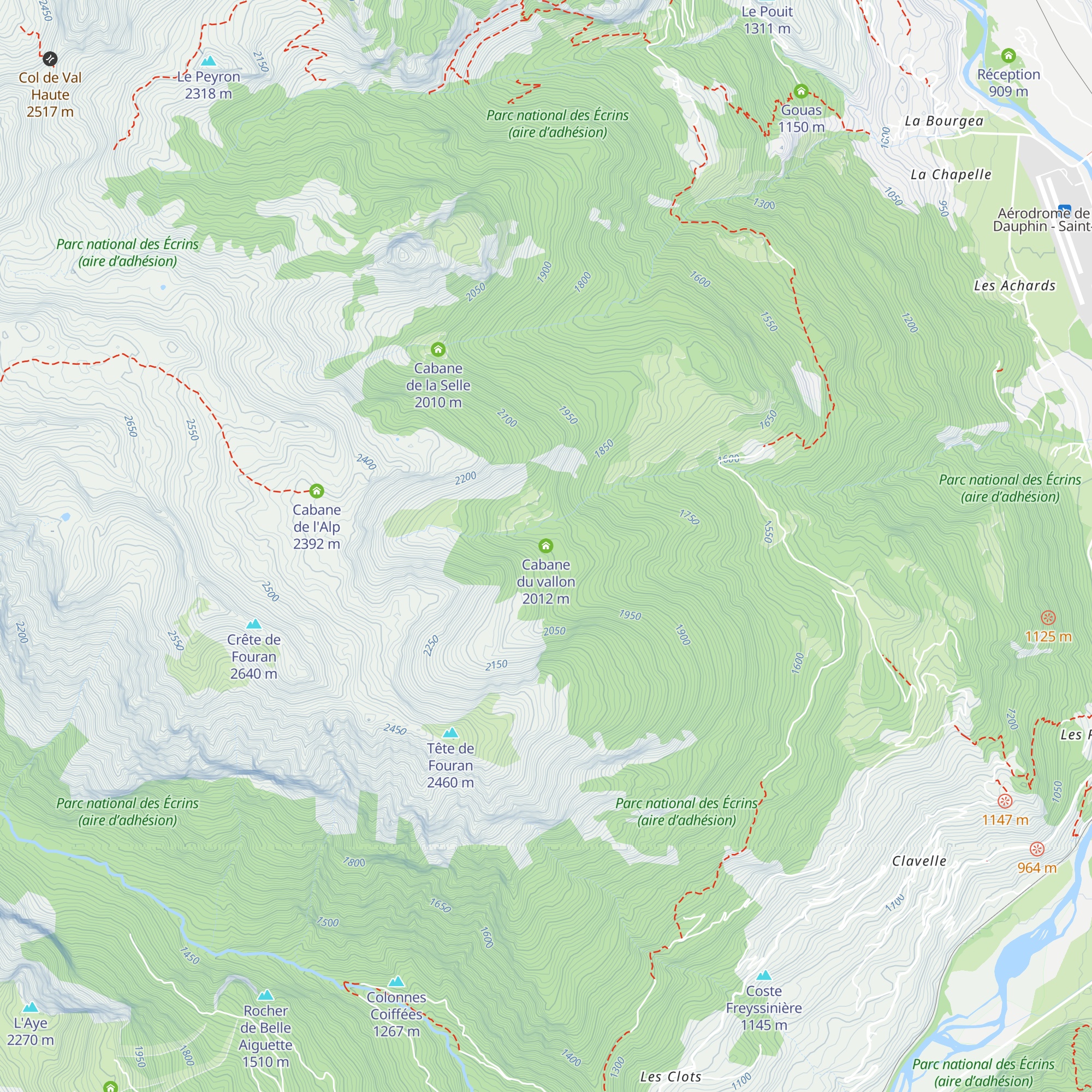 Cabane du vallon map