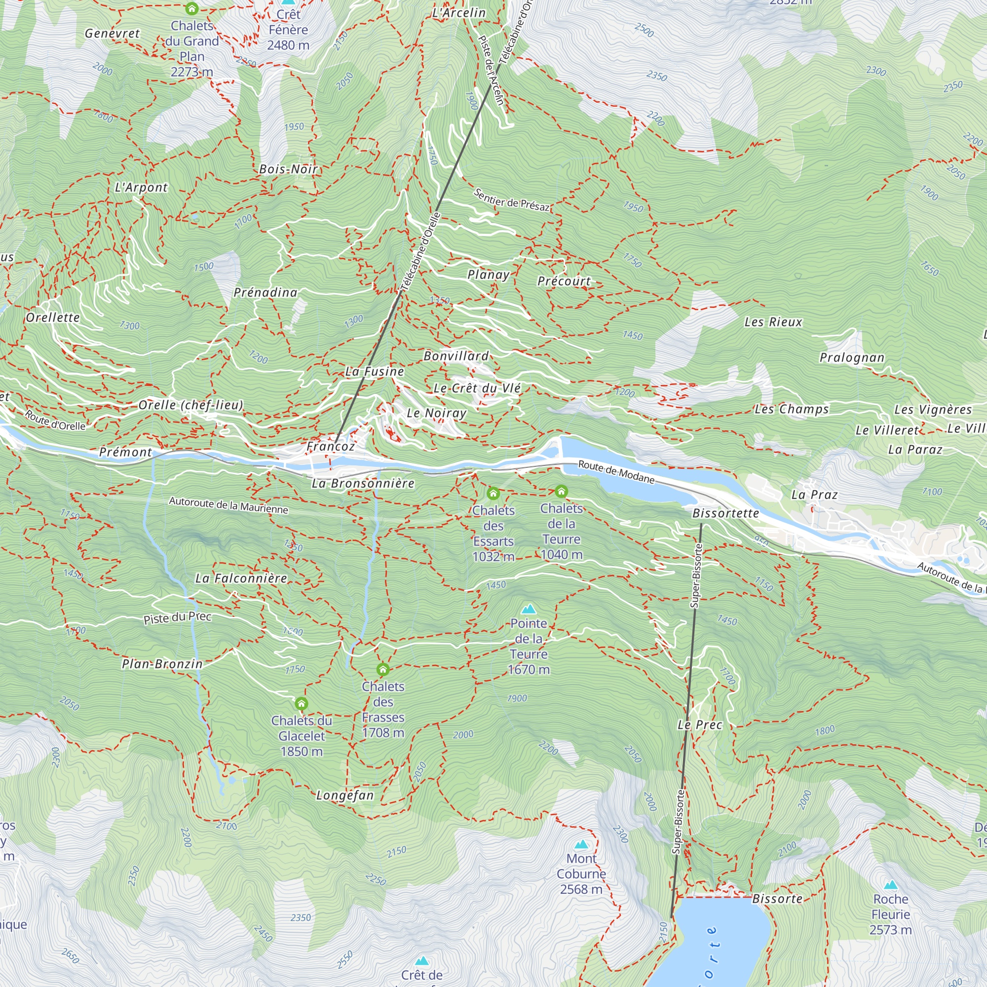 Chalets des Essarts map