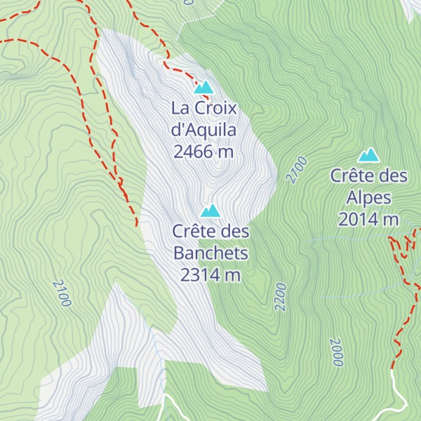 Map of Crête des Banchets