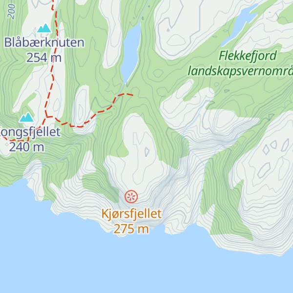 Map of Kjørsfjellet