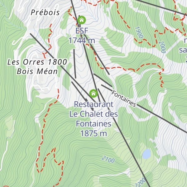 Map of Restaurant Le Chalet des Fontaines