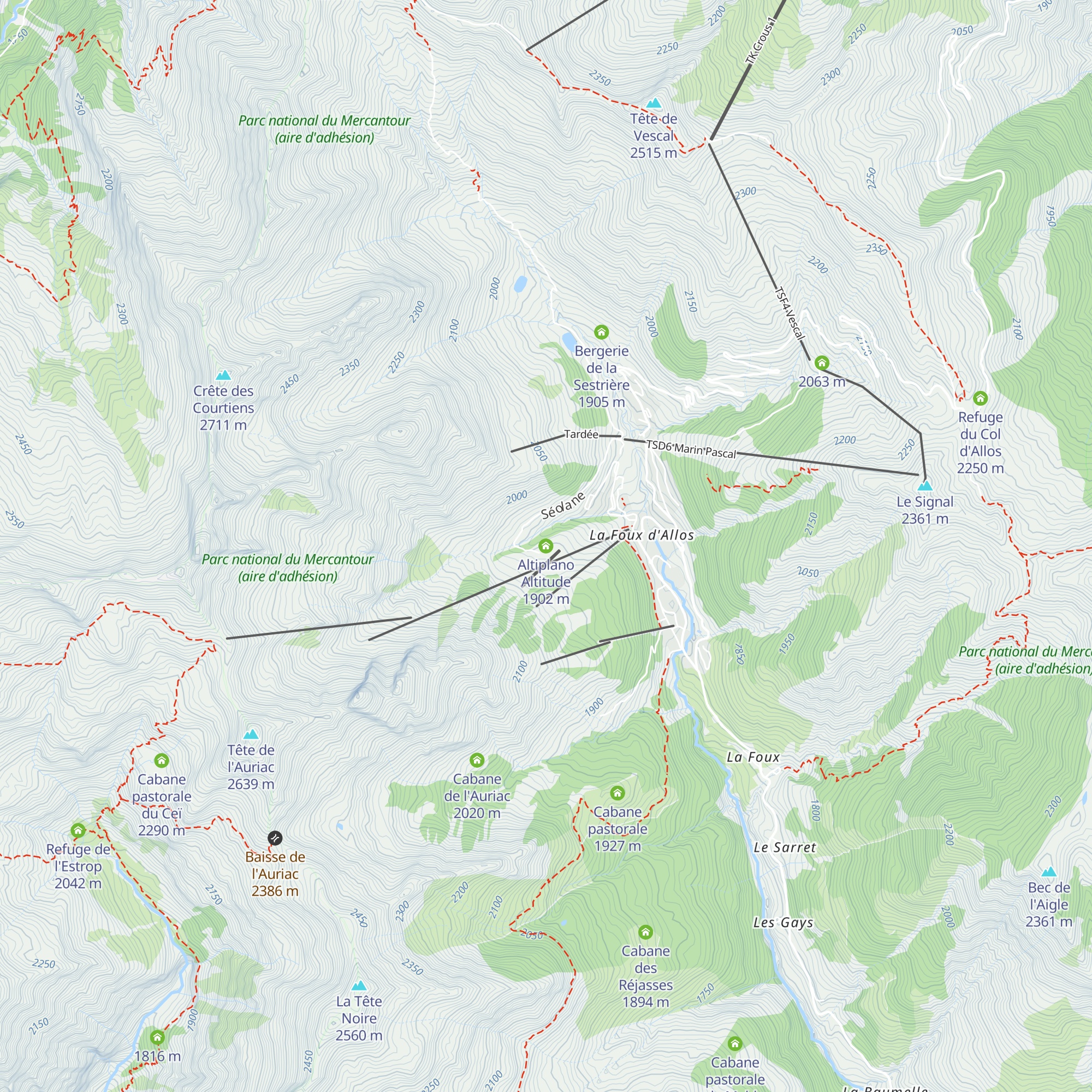 Altiplano Altitude map