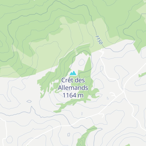 Map of Crêt des Allemands