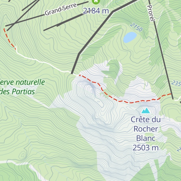 Map of Rocher Blanc