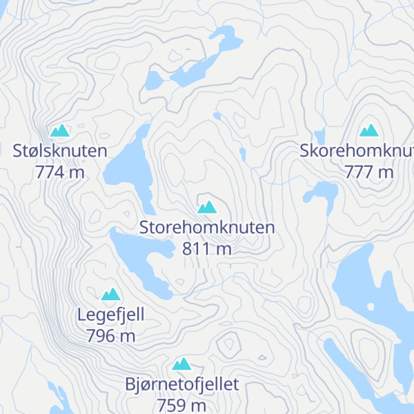 Map of Storehomknuten