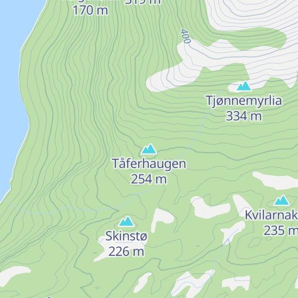Map of Tåferhaugen