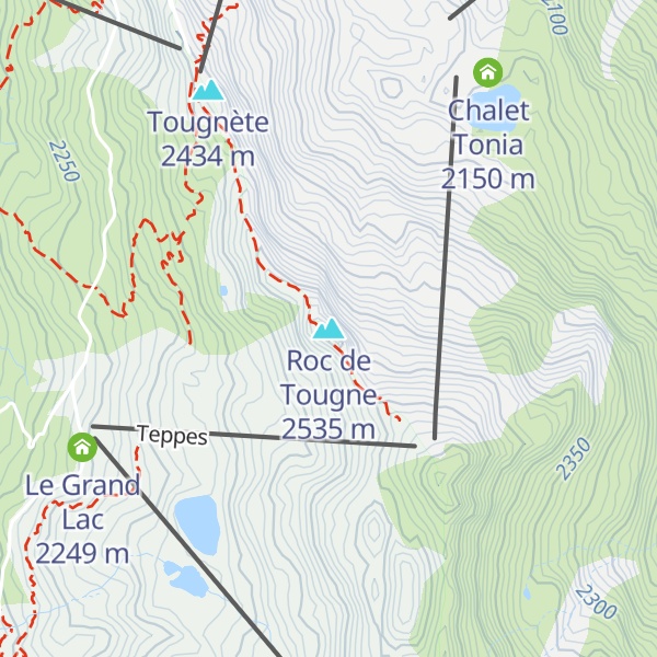 Map of Roc de Tougne