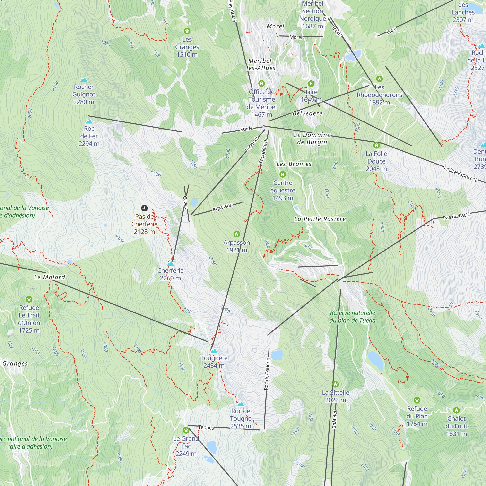 Tougnette mid station 1910 map