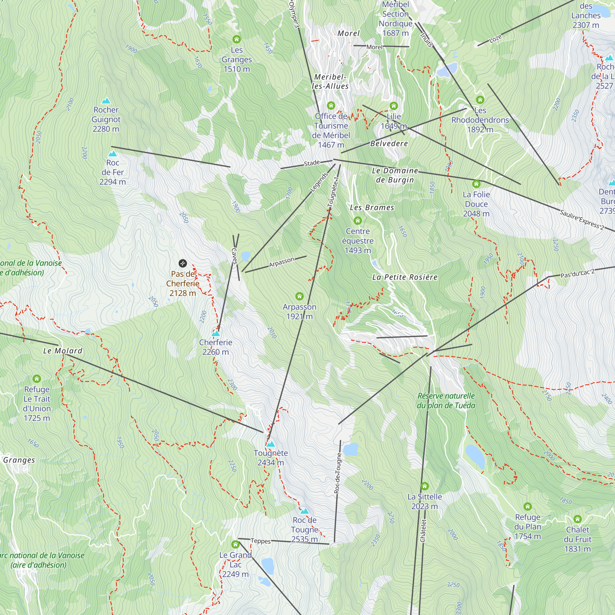 Tougnette mid station 1910 map