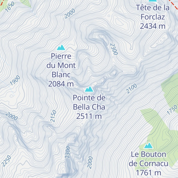 Map of Pointe de Bella Cha