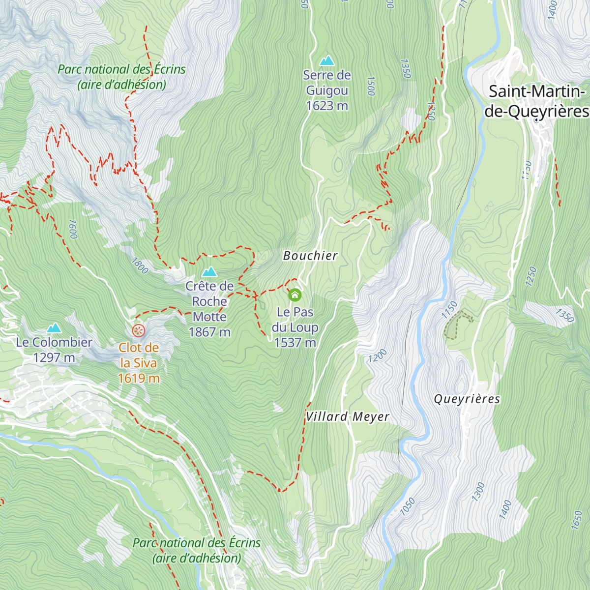 Le Pas du Loup map