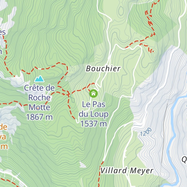 Map of Le Pas du Loup