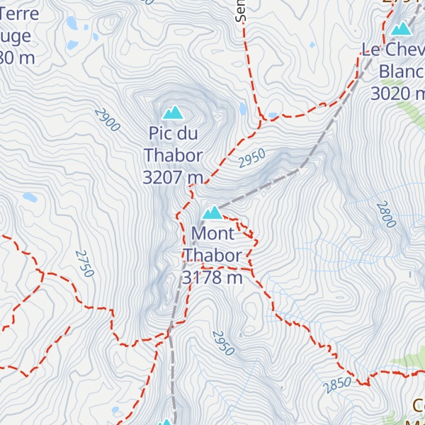 Map of Mont Thabor