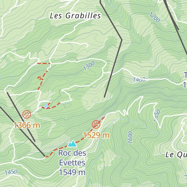 Map of Les Evettes