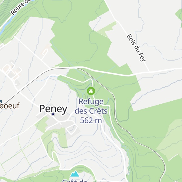 Map of Refuge des Crêts