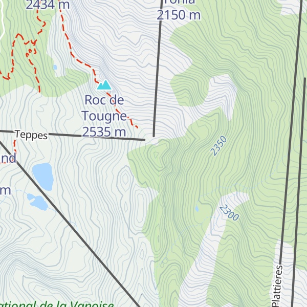 Map of Mont de la Challe