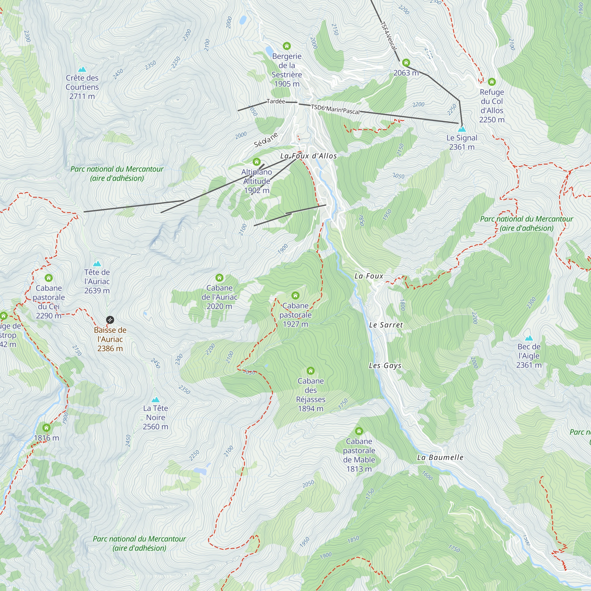 Cabane pastorale map