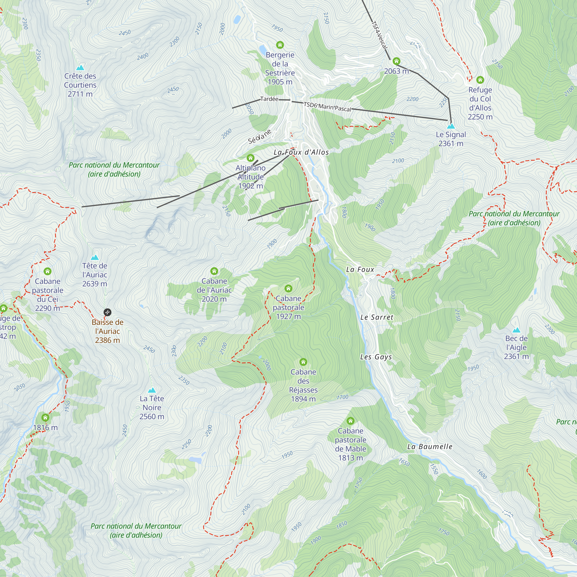 Cabane pastorale map