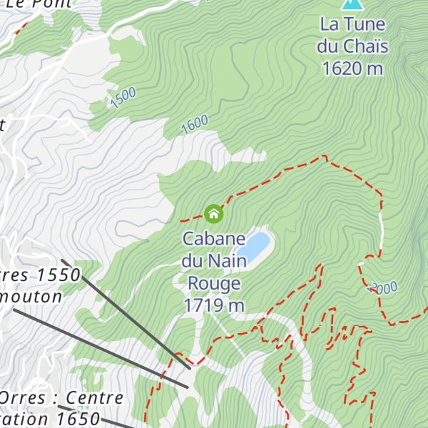 Map of Cabane du Nain Rouge