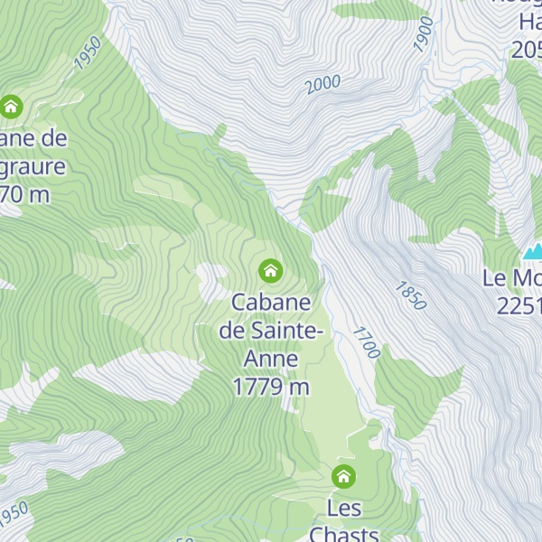 Map of Cabane de Sainte-Anne