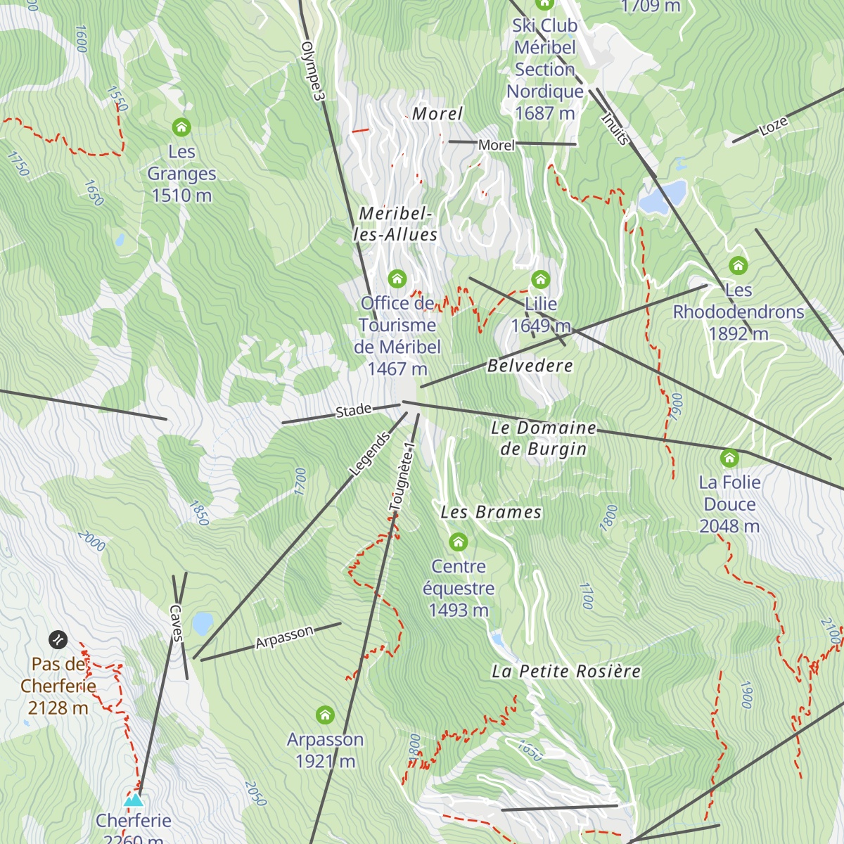 Les Castors map