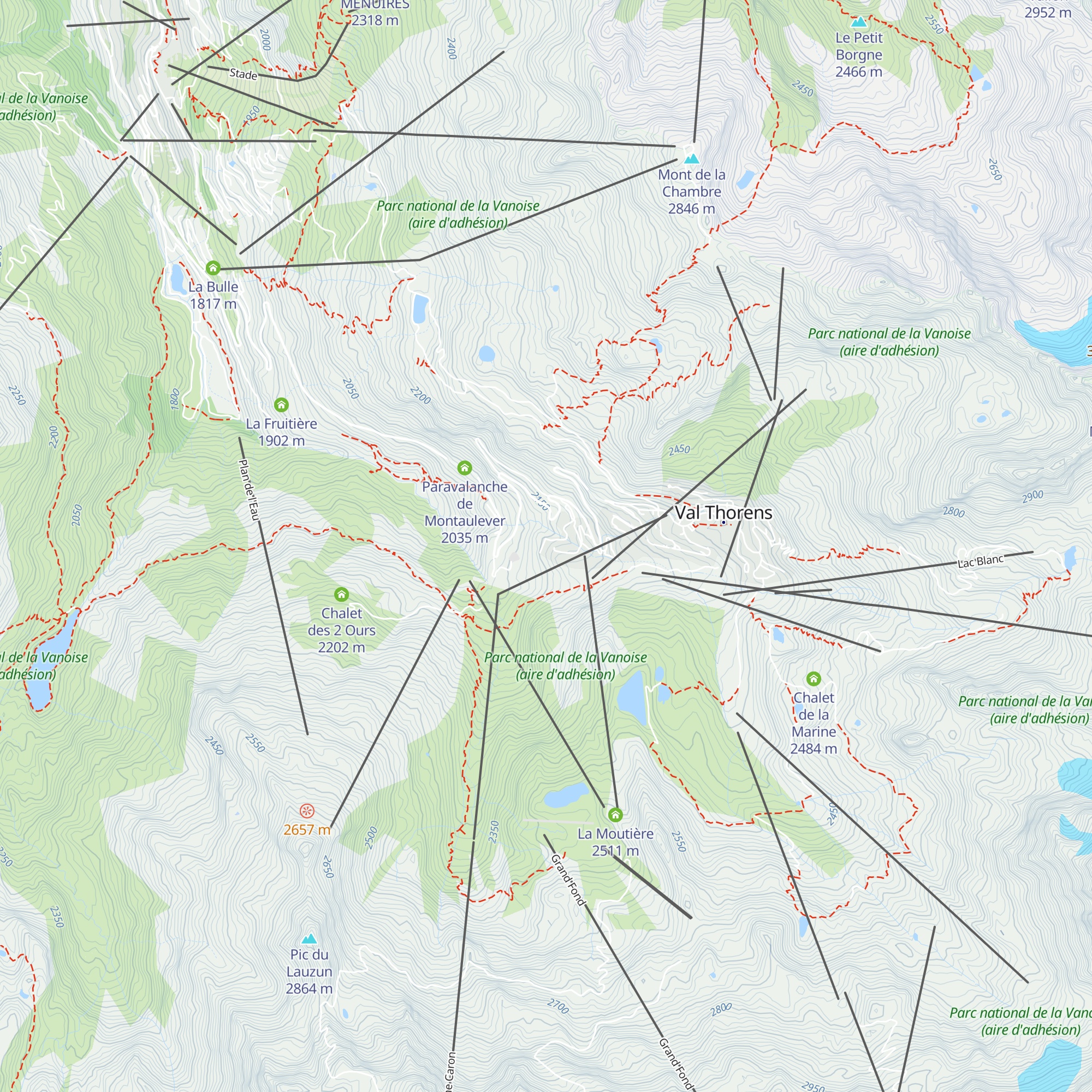 Garage des Pistes map